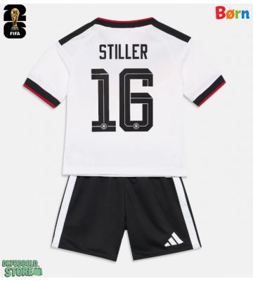 Tyskland Angelo Stiller #16 Replika Babytøj Hjemmebanesæt Børn VM 2026 Kortærmet (+ Korte bukser)